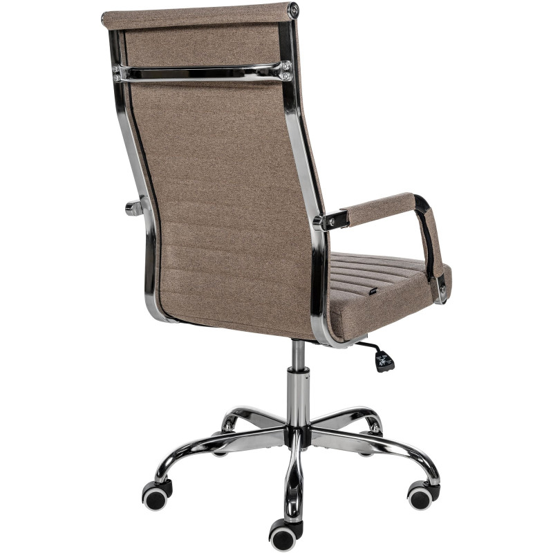Chaise de bureau en tissu Amadora taupe