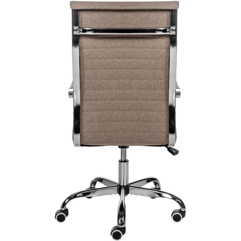Chaise de bureau en tissu Amadora taupe