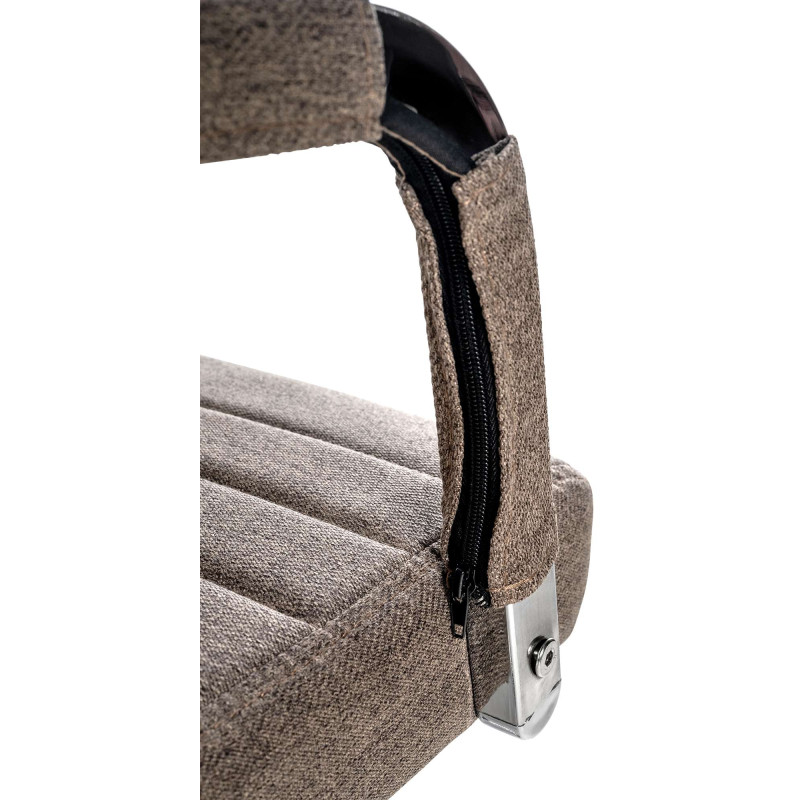 Chaise de bureau en tissu Amadora taupe