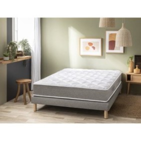 Ensemble Matelas + sommier DEAMACCESS - 160x200 - Epaisseur 24 cm - 100 % ressorts ensachés - 7 zones de confort- Ferme - SOMDRE