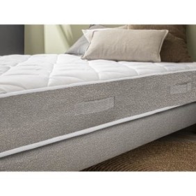 Ensemble Matelas + sommier DEAMACCESS - 160x200 - Epaisseur 24 cm - 100 % ressorts ensachés - 7 zones de confort- Ferme - SOMDRE