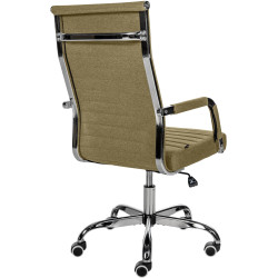 Chaise de bureau en tissu Amadora vert