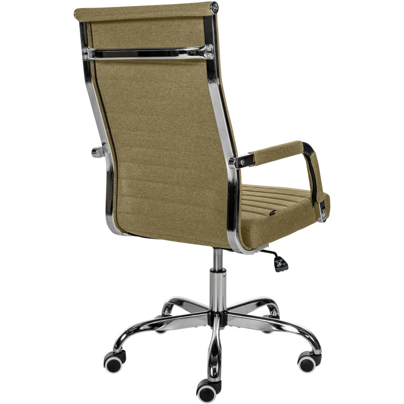 Chaise de bureau en tissu Amadora vert