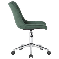 Chaise de bureau en velours Medford vert