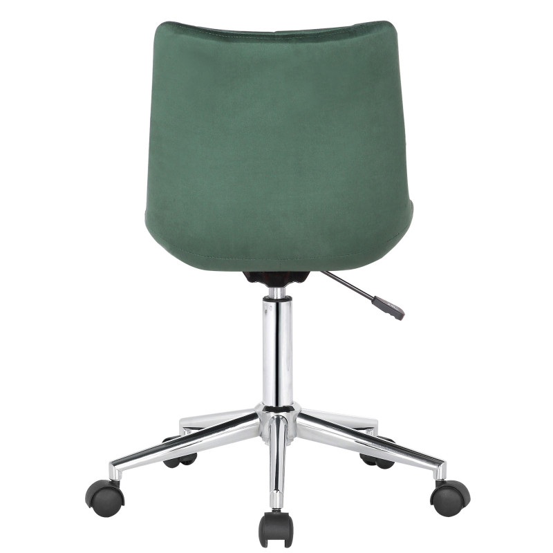 Chaise de bureau en velours Medford vert