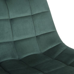 Chaise de bureau en velours Medford vert
