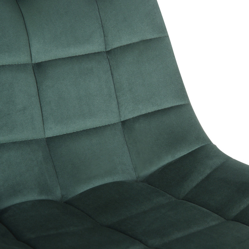 Chaise de bureau en velours Medford vert