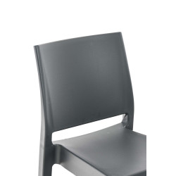 Lot de 4 tabourets de bar Maya gris foncé