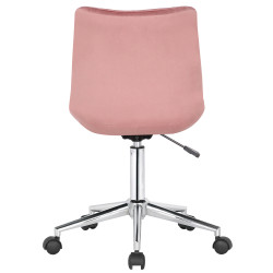 Chaise de bureau en velours Medford rose
