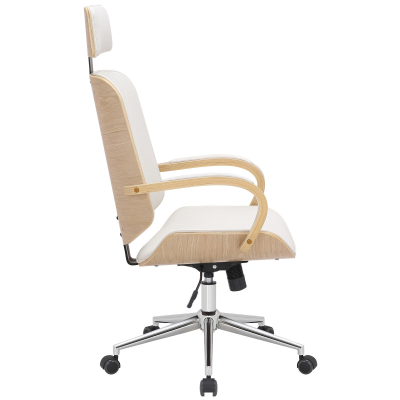 Chaise de bureau Dayton naturel/blanc
