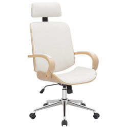 Chaise de bureau Dayton naturel/blanc