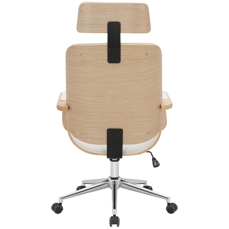 Chaise de bureau Dayton naturel/blanc