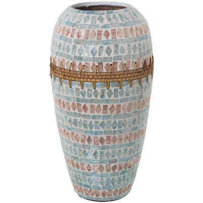 Vase Alexandra House Living Nacre noire 21 x 21 x 43 cm