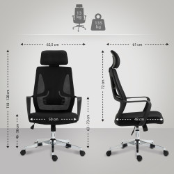 Chaise de bureau Kanab noir