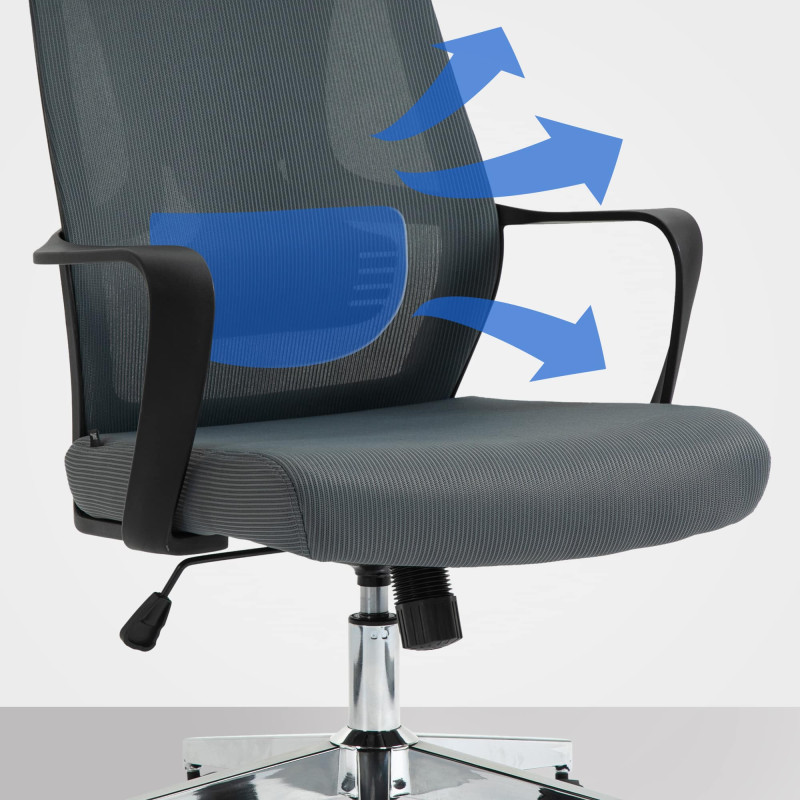 Chaise de bureau Kanab gris
