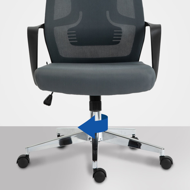 Chaise de bureau Kanab gris
