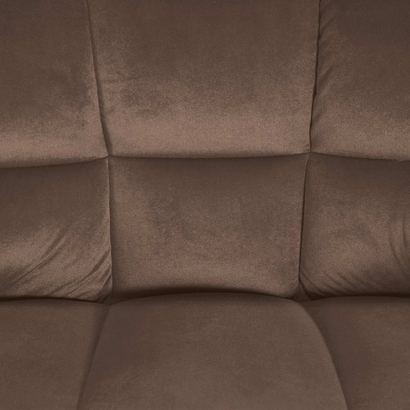 Taburete de bar Damaso B de terciopelo con estructura de 4 patas, marrón