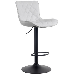Tabouret de bar Emma, similicuir, blanc