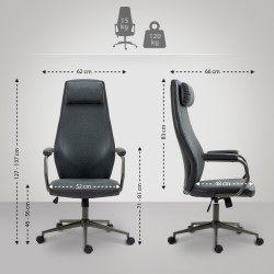 Chaise de bureau Pocatello noir antique
