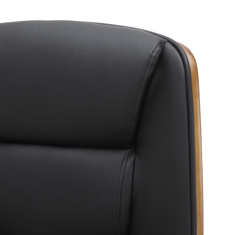 Chaise de bureau Yankton noyer/noir