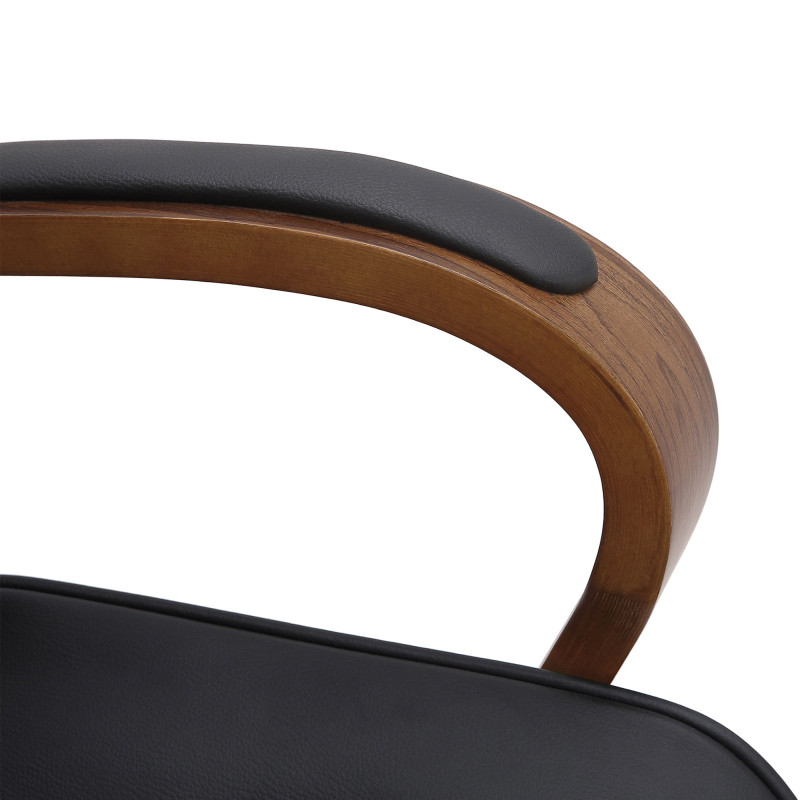 Chaise de bureau Yankton noyer/noir