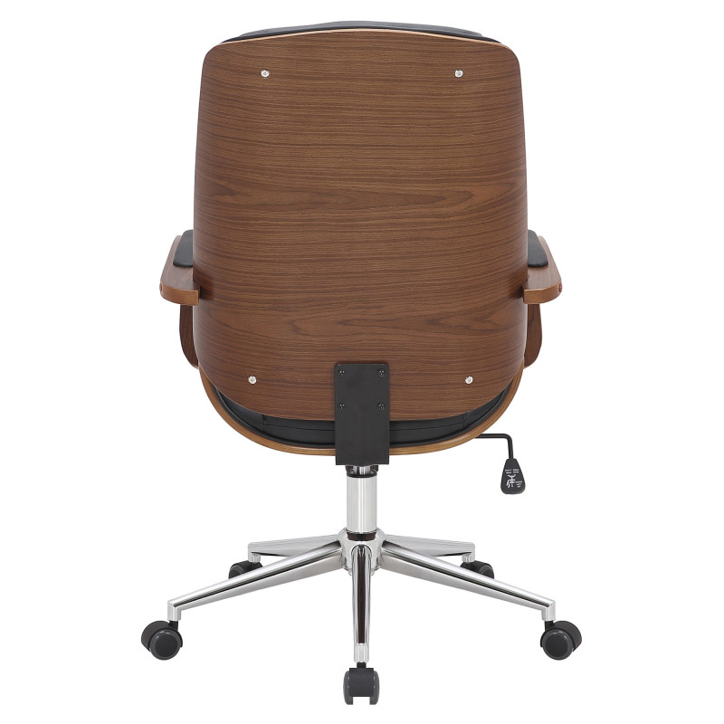 Chaise de bureau Yankton noyer/noir