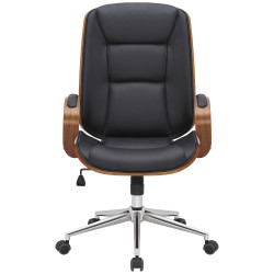 Chaise de bureau Yankton noyer/noir
