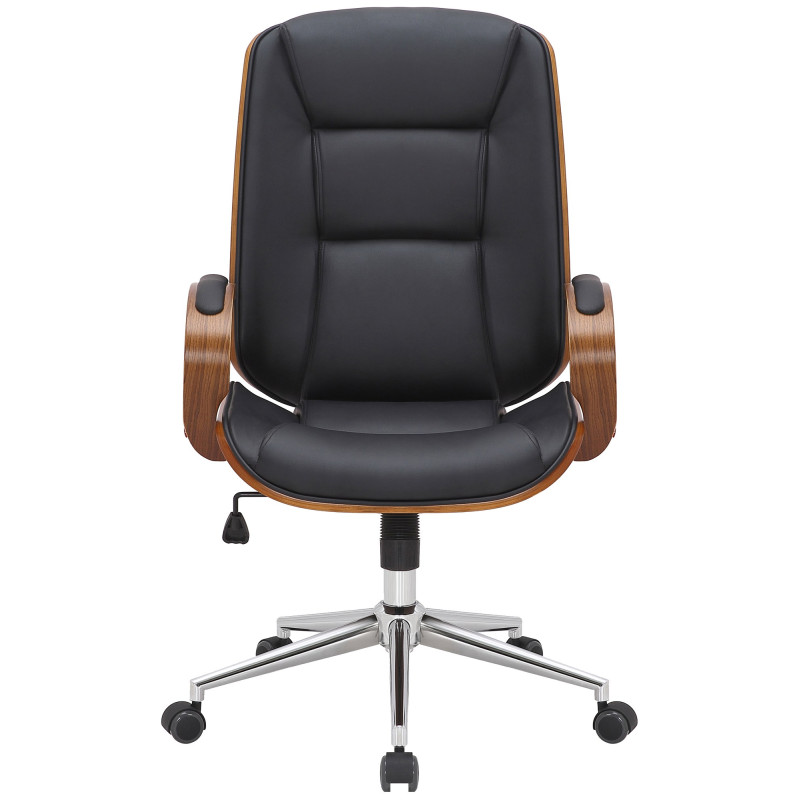 Chaise de bureau Yankton noyer/noir