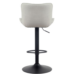 Taburete de bar Emma, tela color crema