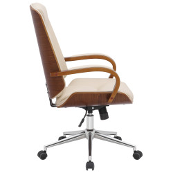 Chaise de bureau Yankton noix/crème