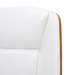 Chaise de bureau Yankton noyer/blanc