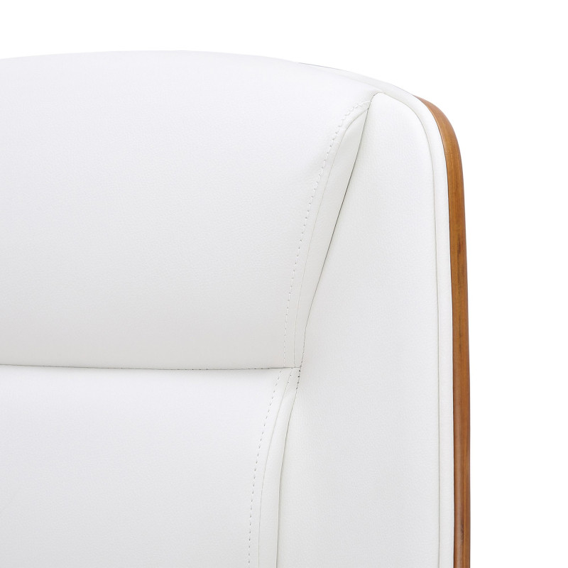 Chaise de bureau Yankton noyer/blanc