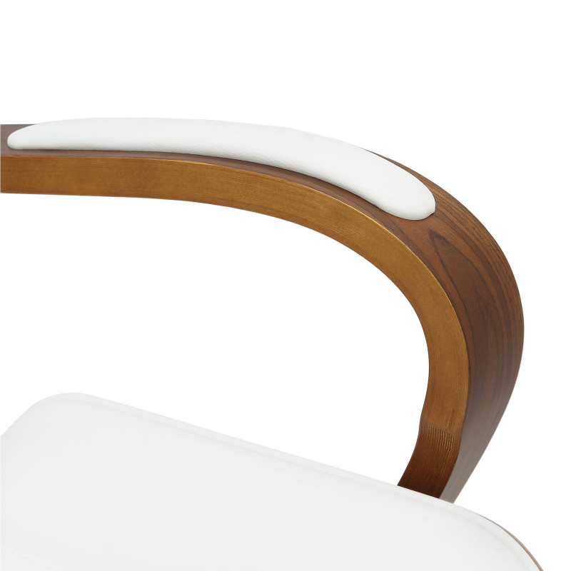 Chaise de bureau Yankton noyer/blanc