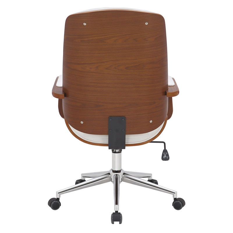 Chaise de bureau Yankton noyer/blanc