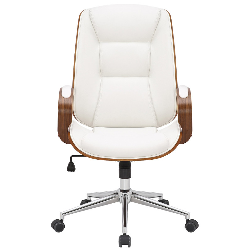 Chaise de bureau Yankton noyer/blanc