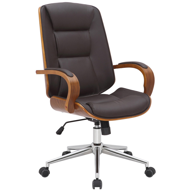 Chaise de bureau Yankton noyer/marron