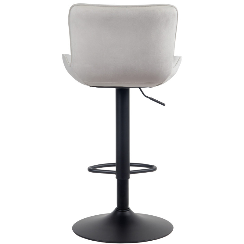 Tabouret de bar Linus en velours, crème