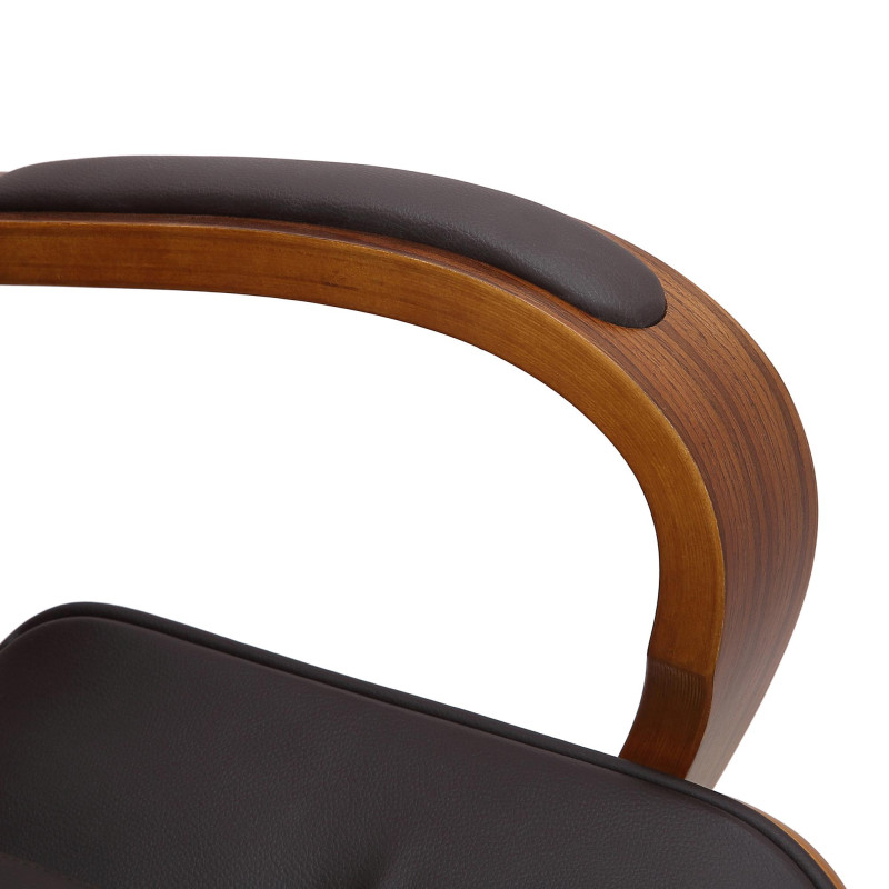 Chaise de bureau Yankton noyer/marron