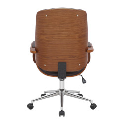 Chaise de bureau Yankton noyer/marron