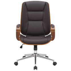 Chaise de bureau Yankton noyer/marron