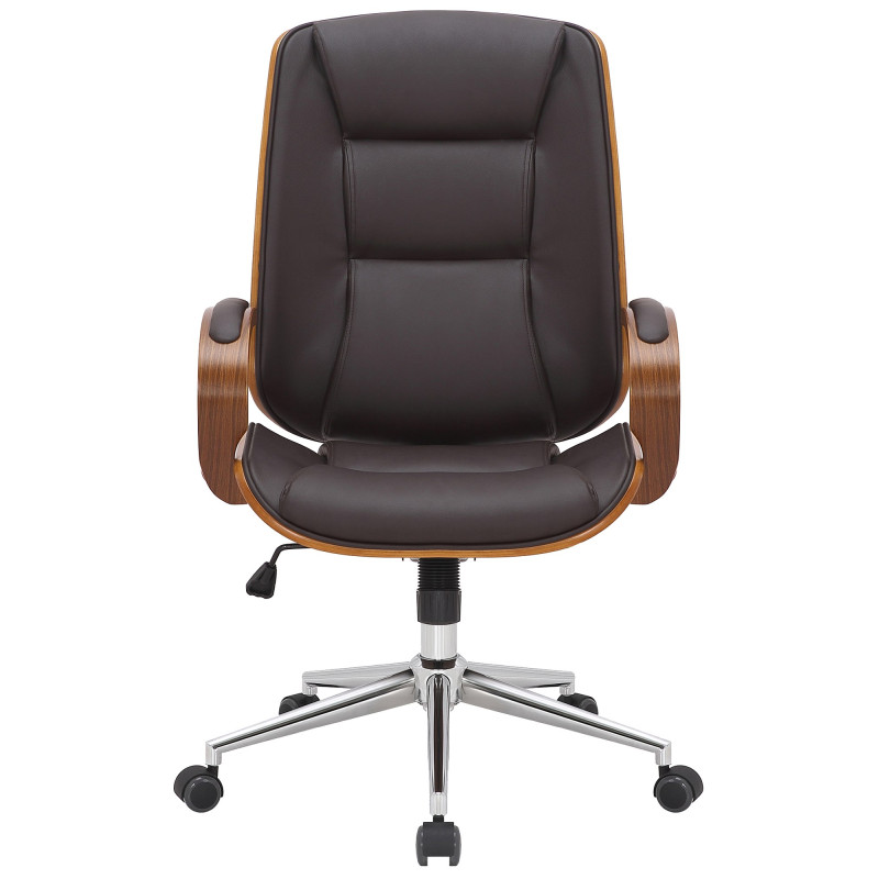 Chaise de bureau Yankton noyer/marron