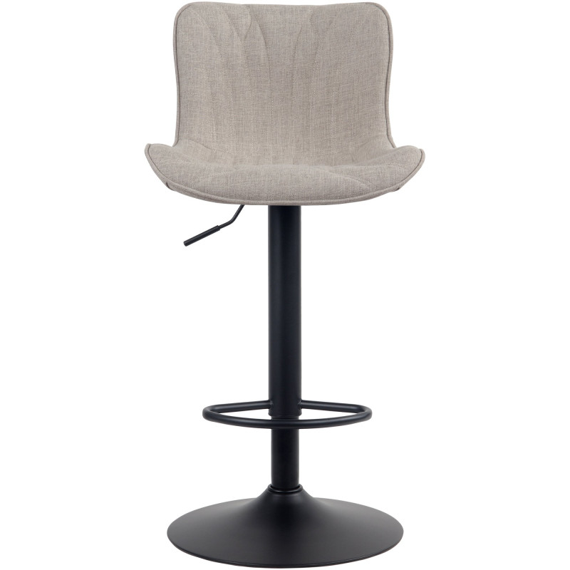Tabouret de bar Linus, tissu taupe