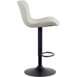 Sgabello da bar Linus, tessuto crema