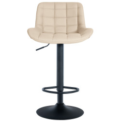 Banqueta de bar Tover, couro sintético, creme