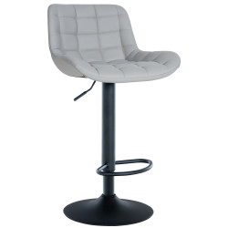 Sgabello da bar Tover, similpelle, grigio