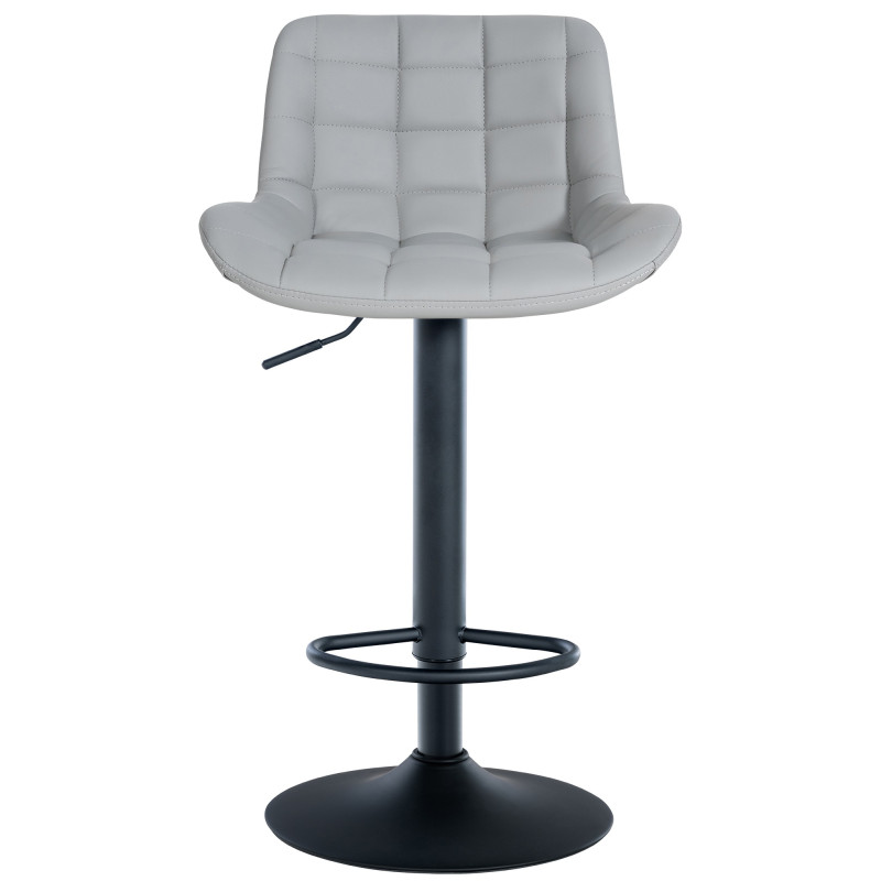 Tabouret de bar Tover, similicuir, gris
