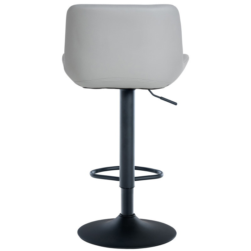 Tabouret de bar Tover, similicuir, gris