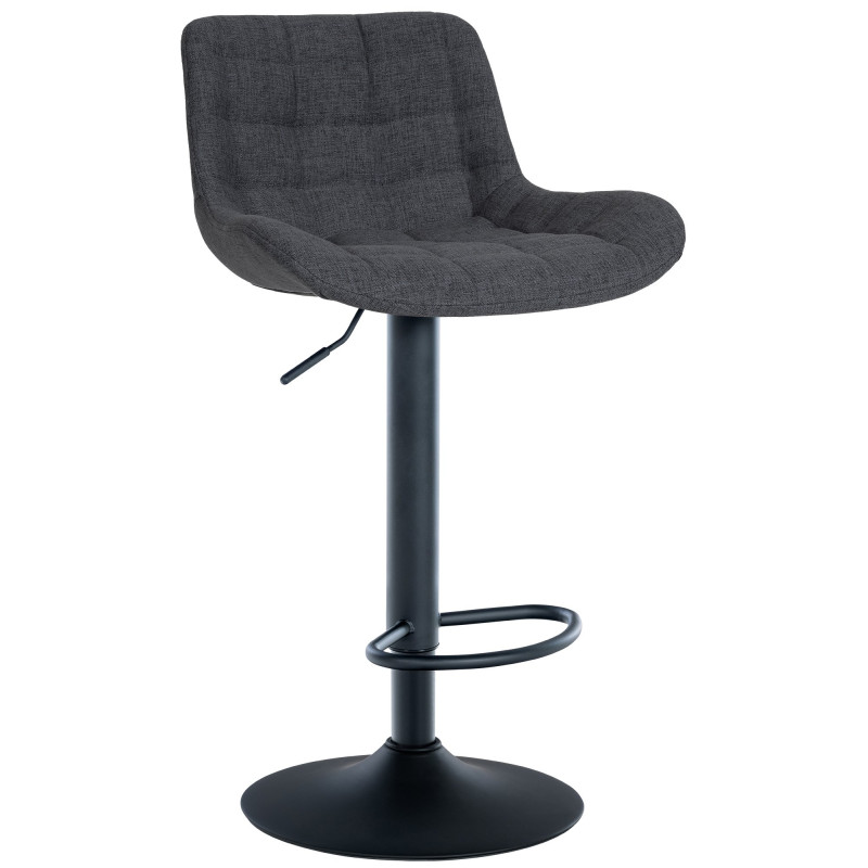 Tabouret de bar Tover, tissu noir