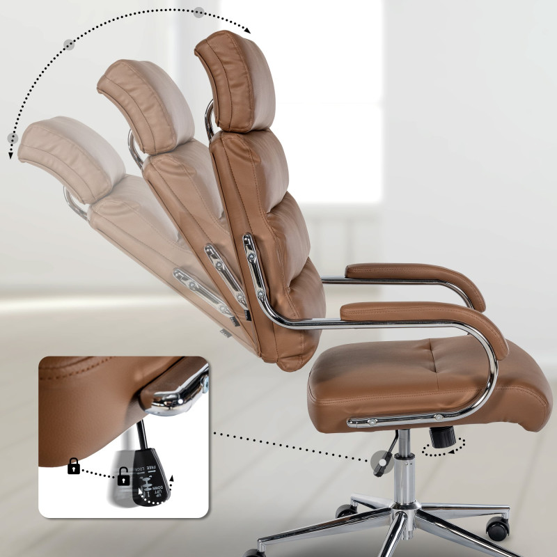 Chaise de bureau Campo marron clair