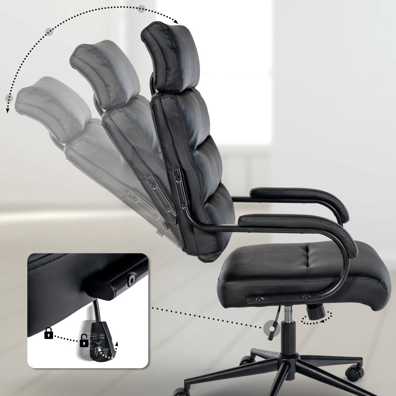 Chaise de bureau Campo noir/noir